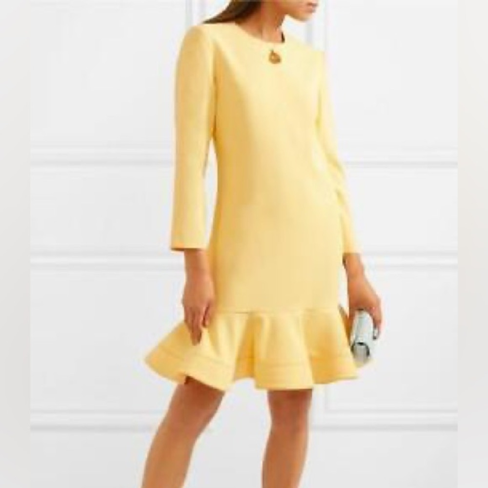 NWT Victoria Victoria Beckham butter yellow drop waist dress! Never worn!!